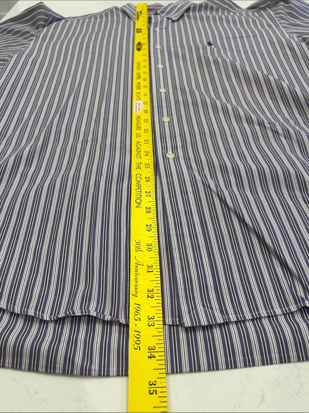 Vintage Ralph Lauren Blake Button Down Shirt XL StripeD 100% Cotton Classic Fit - Picture 10 of 10